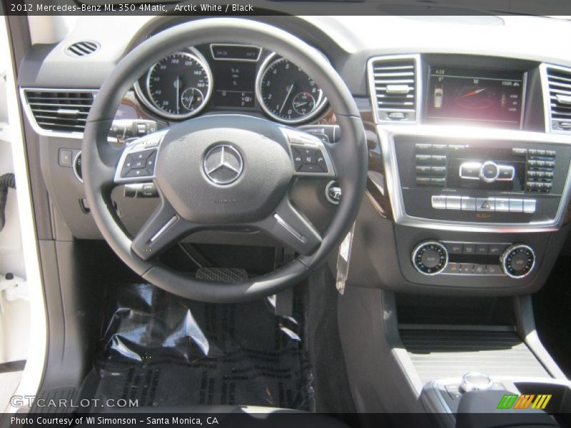 Arctic White / Black 2012 Mercedes-Benz ML 350 4Matic