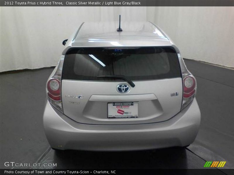 Classic Silver Metallic / Light Blue Gray/Black 2012 Toyota Prius c Hybrid Three