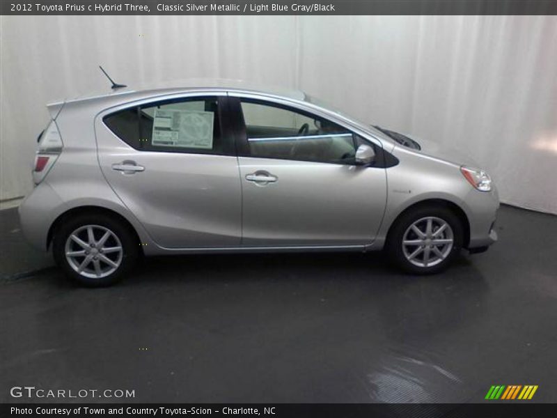Classic Silver Metallic / Light Blue Gray/Black 2012 Toyota Prius c Hybrid Three