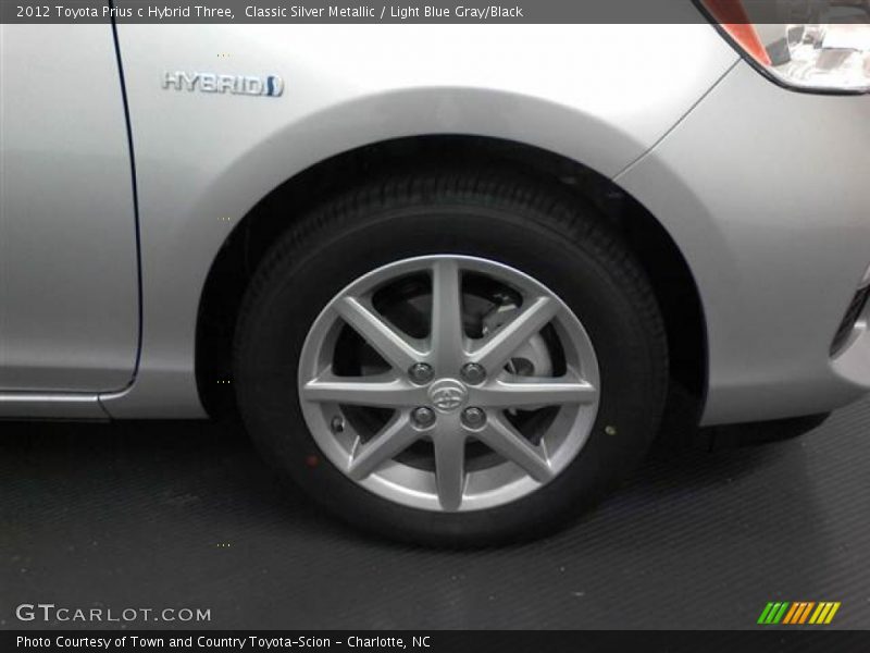 Classic Silver Metallic / Light Blue Gray/Black 2012 Toyota Prius c Hybrid Three