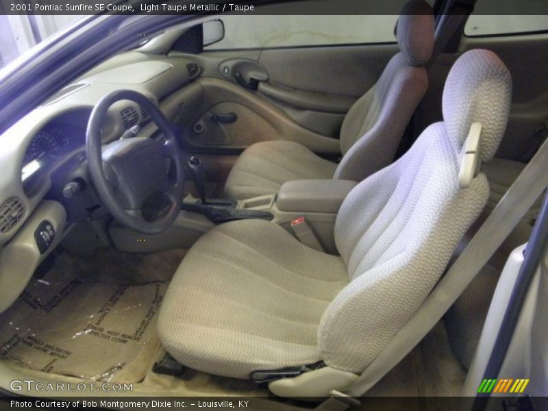 Light Taupe Metallic / Taupe 2001 Pontiac Sunfire SE Coupe