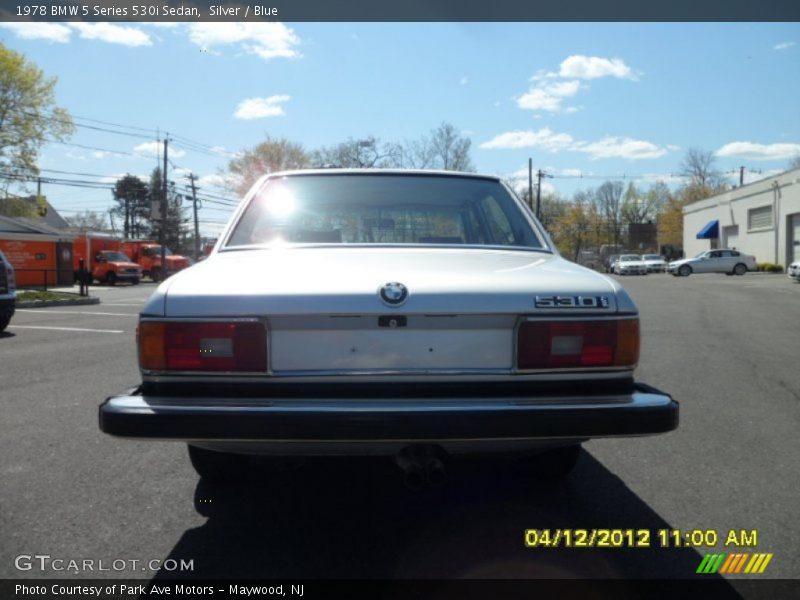 Silver / Blue 1978 BMW 5 Series 530i Sedan