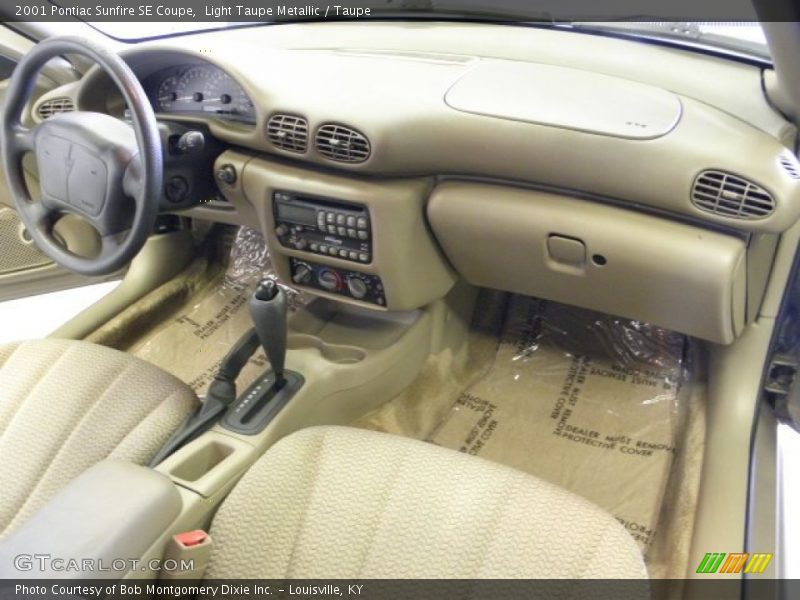 Light Taupe Metallic / Taupe 2001 Pontiac Sunfire SE Coupe