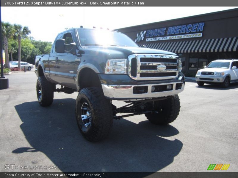 Dark Green Satin Metallic / Tan 2006 Ford F250 Super Duty FX4 SuperCab 4x4