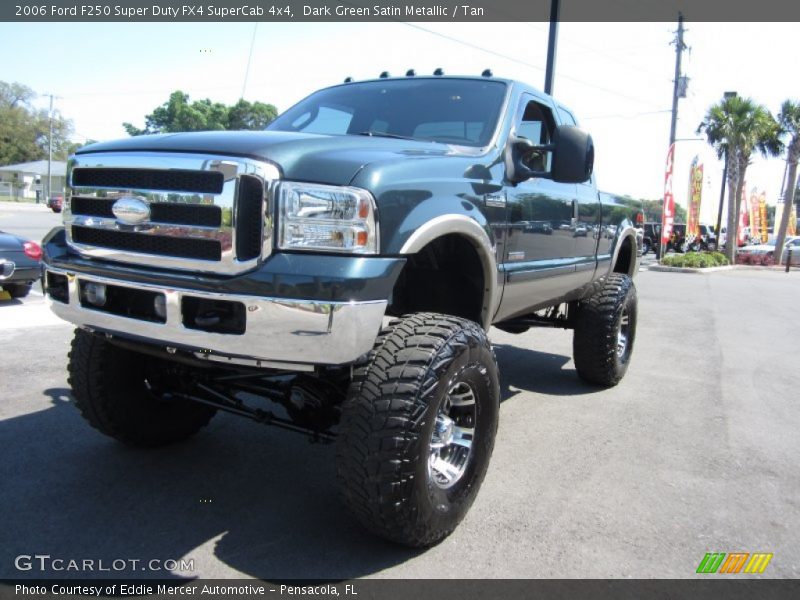 Dark Green Satin Metallic / Tan 2006 Ford F250 Super Duty FX4 SuperCab 4x4