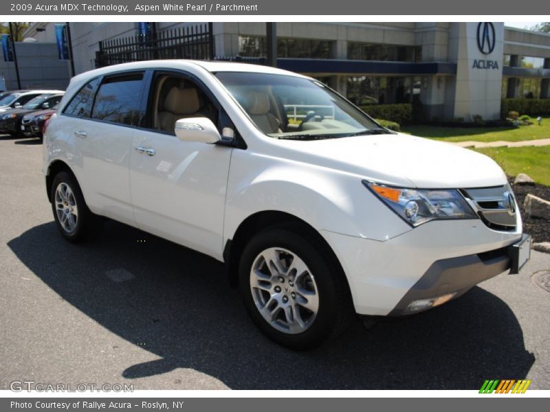 Aspen White Pearl / Parchment 2009 Acura MDX Technology