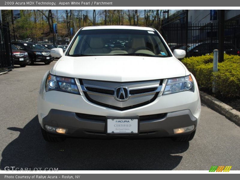 Aspen White Pearl / Parchment 2009 Acura MDX Technology