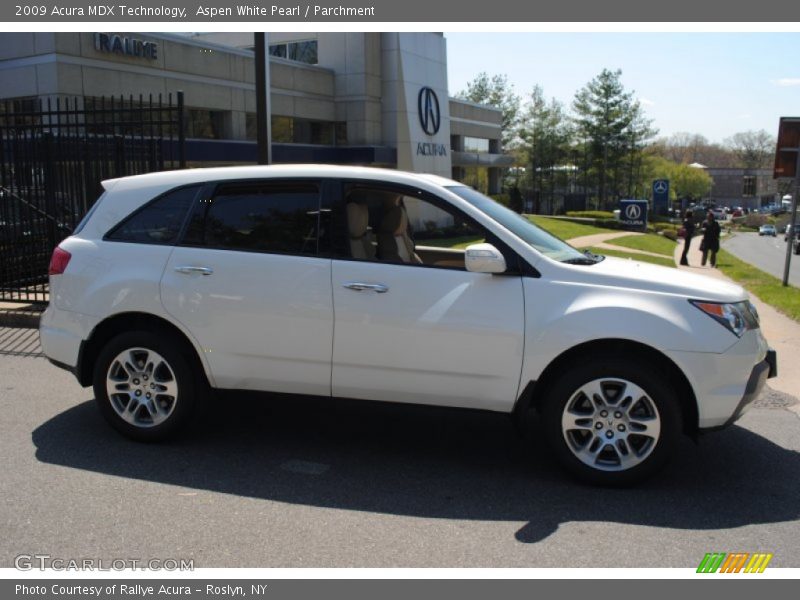 Aspen White Pearl / Parchment 2009 Acura MDX Technology