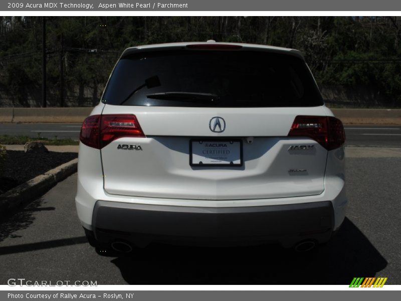 Aspen White Pearl / Parchment 2009 Acura MDX Technology