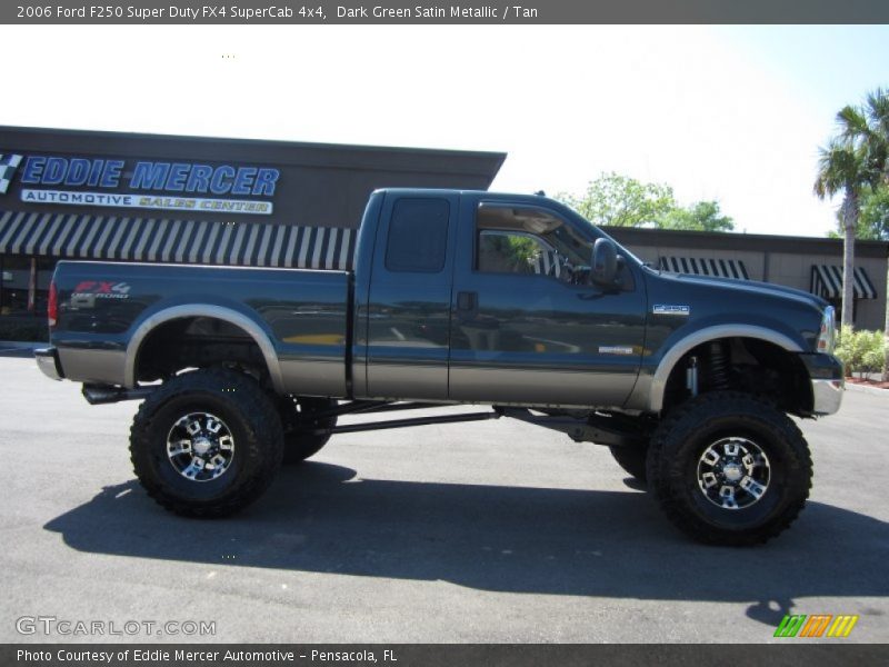 Dark Green Satin Metallic / Tan 2006 Ford F250 Super Duty FX4 SuperCab 4x4