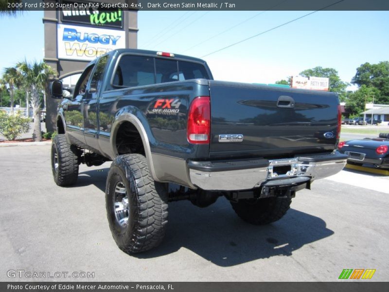 Dark Green Satin Metallic / Tan 2006 Ford F250 Super Duty FX4 SuperCab 4x4