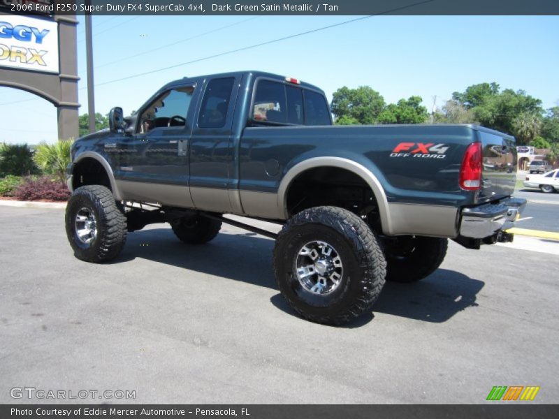 Dark Green Satin Metallic / Tan 2006 Ford F250 Super Duty FX4 SuperCab 4x4