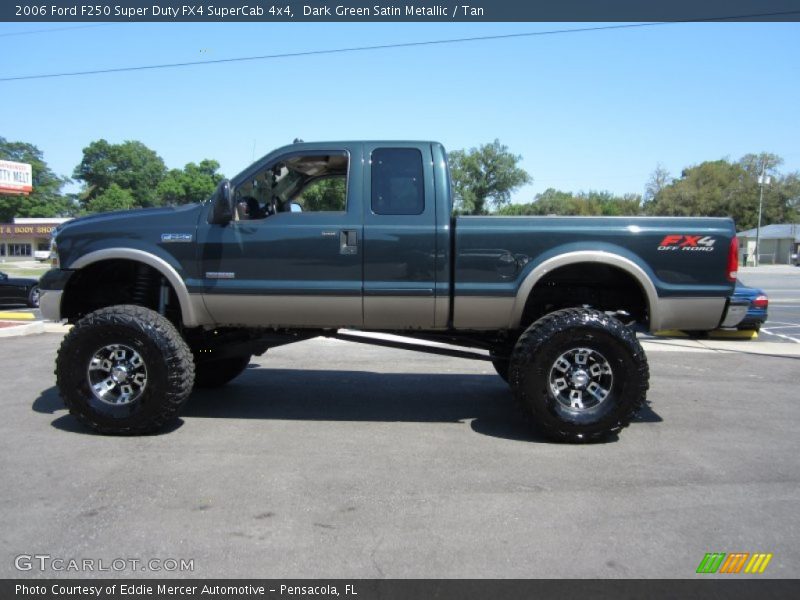 Dark Green Satin Metallic / Tan 2006 Ford F250 Super Duty FX4 SuperCab 4x4