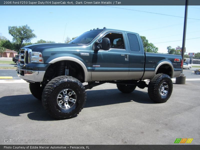 Dark Green Satin Metallic / Tan 2006 Ford F250 Super Duty FX4 SuperCab 4x4