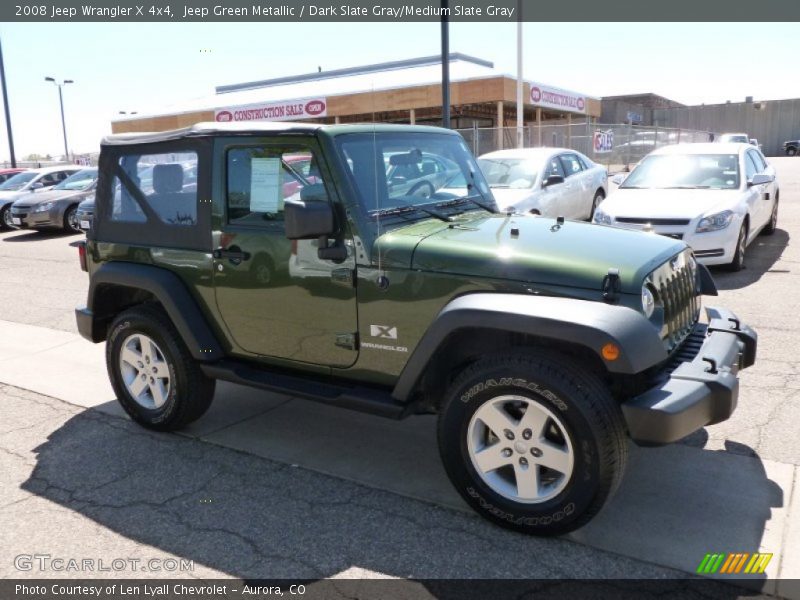 Jeep Green Metallic / Dark Slate Gray/Medium Slate Gray 2008 Jeep Wrangler X 4x4