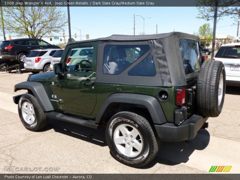 Jeep Green Metallic / Dark Slate Gray/Medium Slate Gray 2008 Jeep Wrangler X 4x4