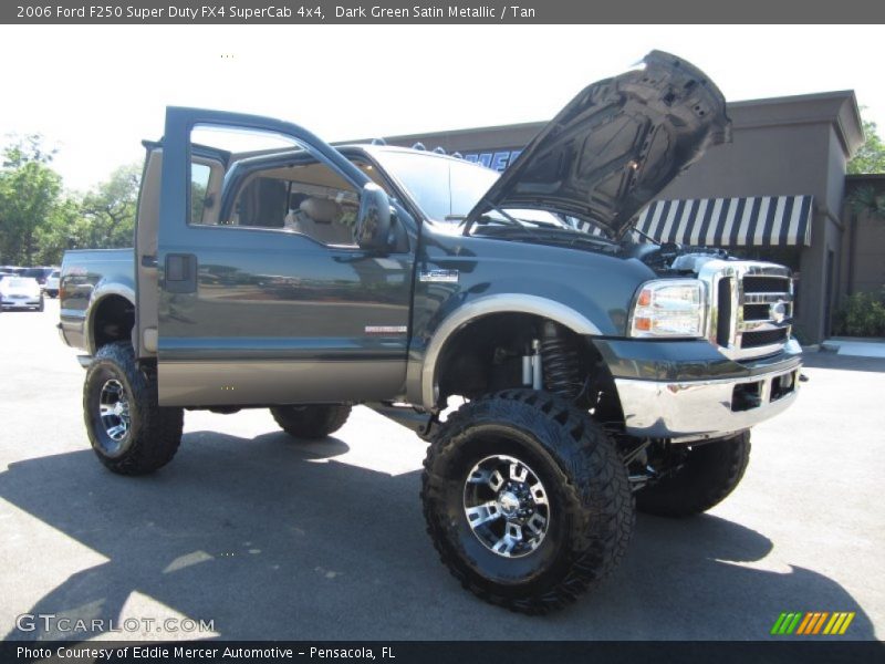 Dark Green Satin Metallic / Tan 2006 Ford F250 Super Duty FX4 SuperCab 4x4