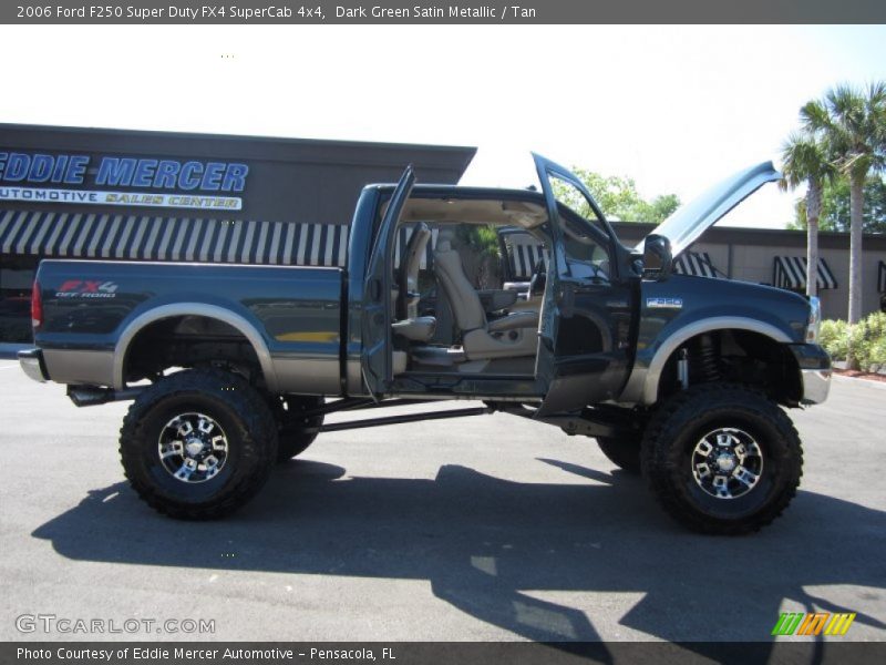 Dark Green Satin Metallic / Tan 2006 Ford F250 Super Duty FX4 SuperCab 4x4