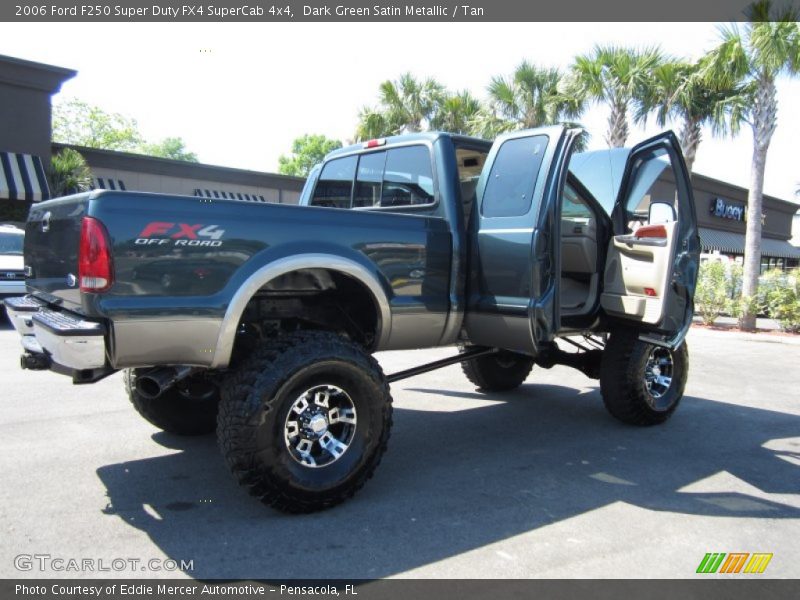 Dark Green Satin Metallic / Tan 2006 Ford F250 Super Duty FX4 SuperCab 4x4