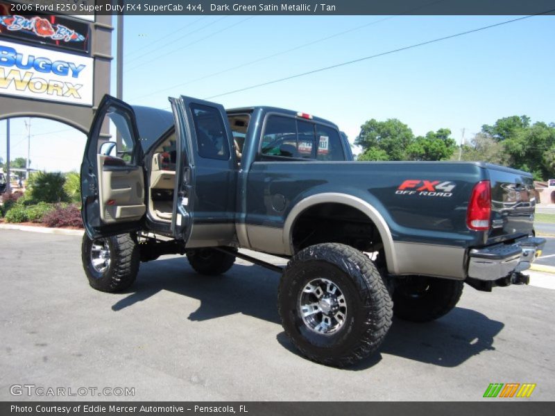 Dark Green Satin Metallic / Tan 2006 Ford F250 Super Duty FX4 SuperCab 4x4