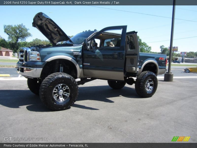 Dark Green Satin Metallic / Tan 2006 Ford F250 Super Duty FX4 SuperCab 4x4