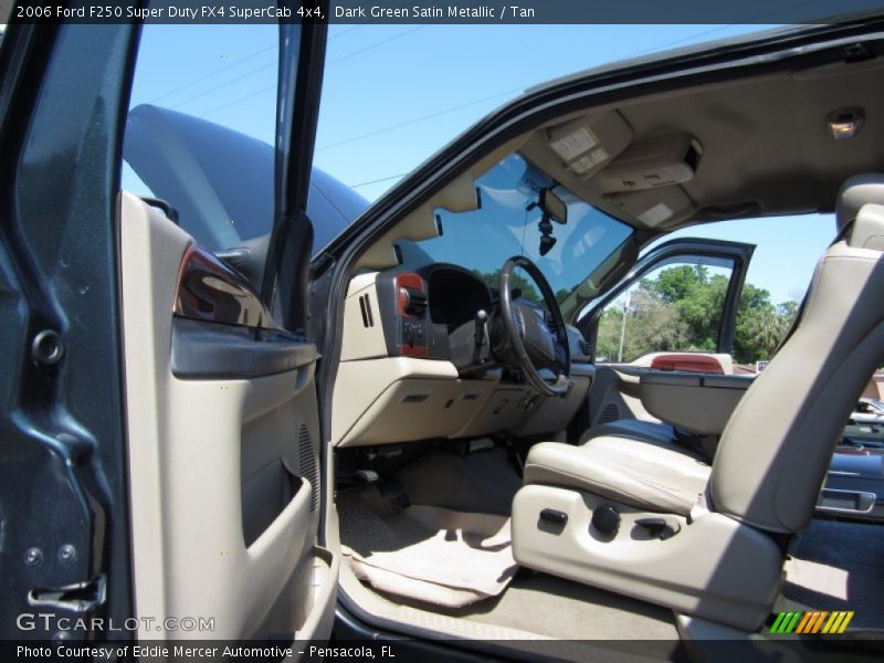 Dark Green Satin Metallic / Tan 2006 Ford F250 Super Duty FX4 SuperCab 4x4