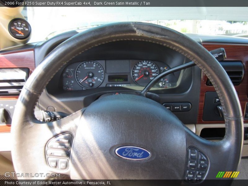 Dark Green Satin Metallic / Tan 2006 Ford F250 Super Duty FX4 SuperCab 4x4