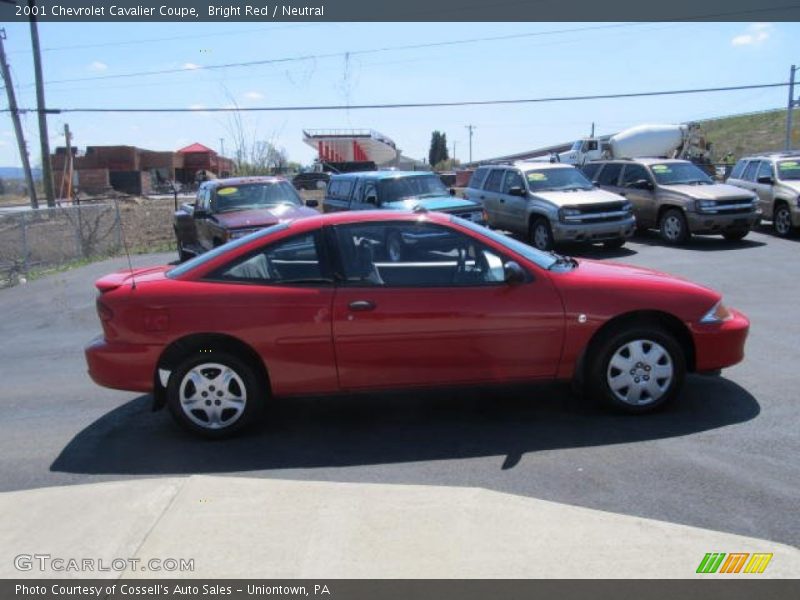 Bright Red / Neutral 2001 Chevrolet Cavalier Coupe