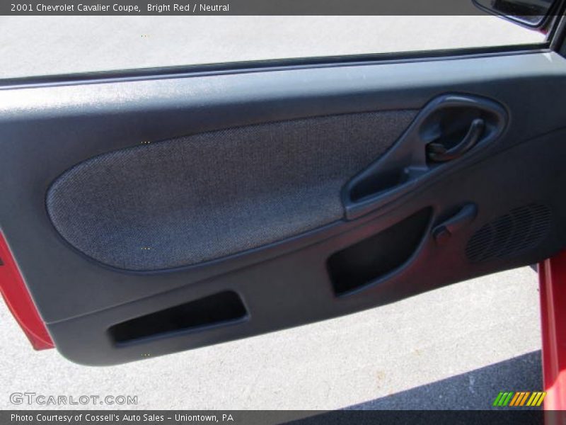 Bright Red / Neutral 2001 Chevrolet Cavalier Coupe