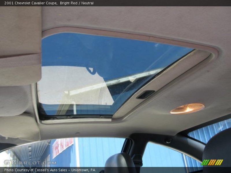 Bright Red / Neutral 2001 Chevrolet Cavalier Coupe