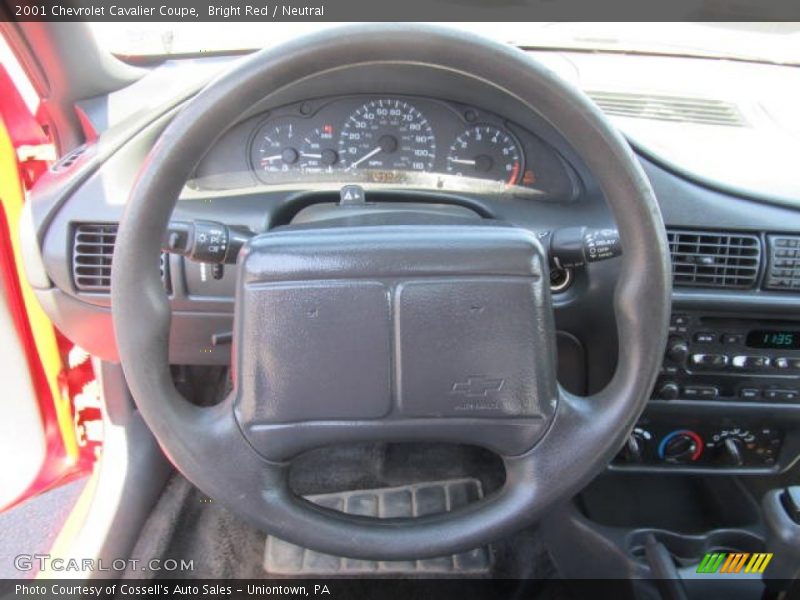 Bright Red / Neutral 2001 Chevrolet Cavalier Coupe