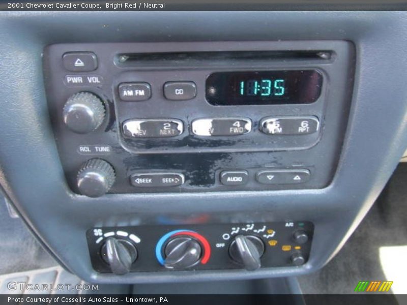 Bright Red / Neutral 2001 Chevrolet Cavalier Coupe