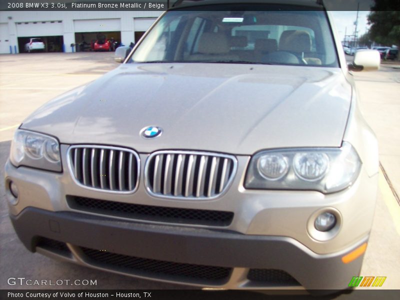 Platinum Bronze Metallic / Beige 2008 BMW X3 3.0si