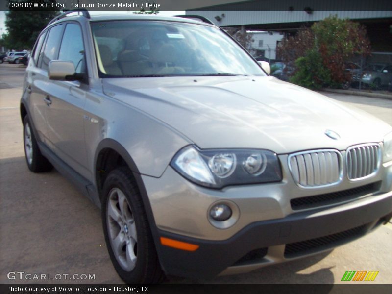 Platinum Bronze Metallic / Beige 2008 BMW X3 3.0si