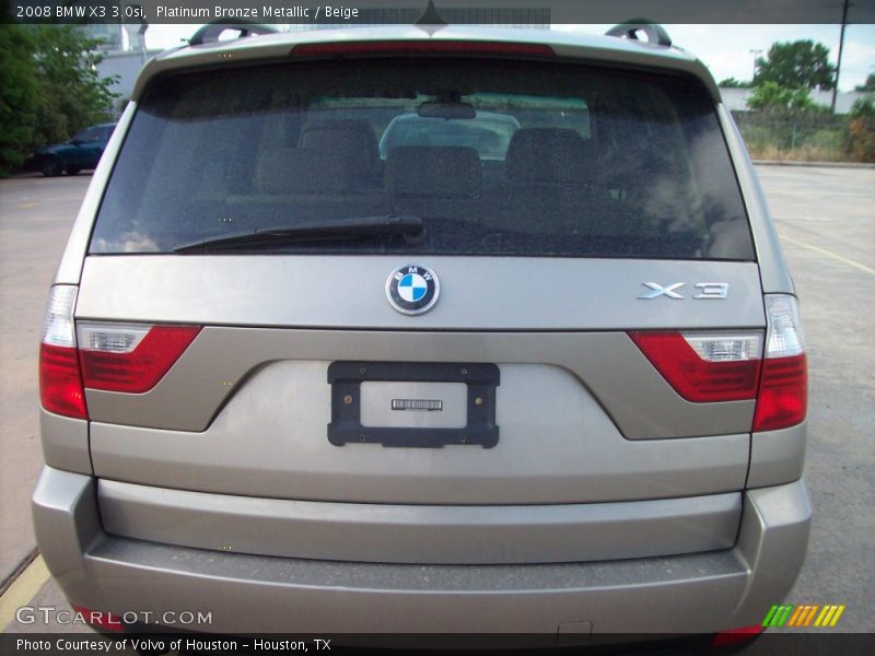 Platinum Bronze Metallic / Beige 2008 BMW X3 3.0si