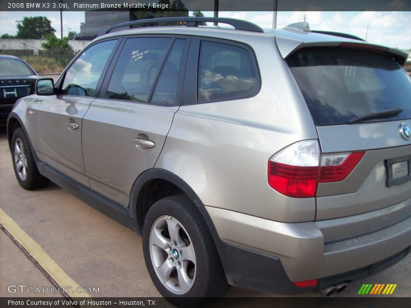 Platinum Bronze Metallic / Beige 2008 BMW X3 3.0si