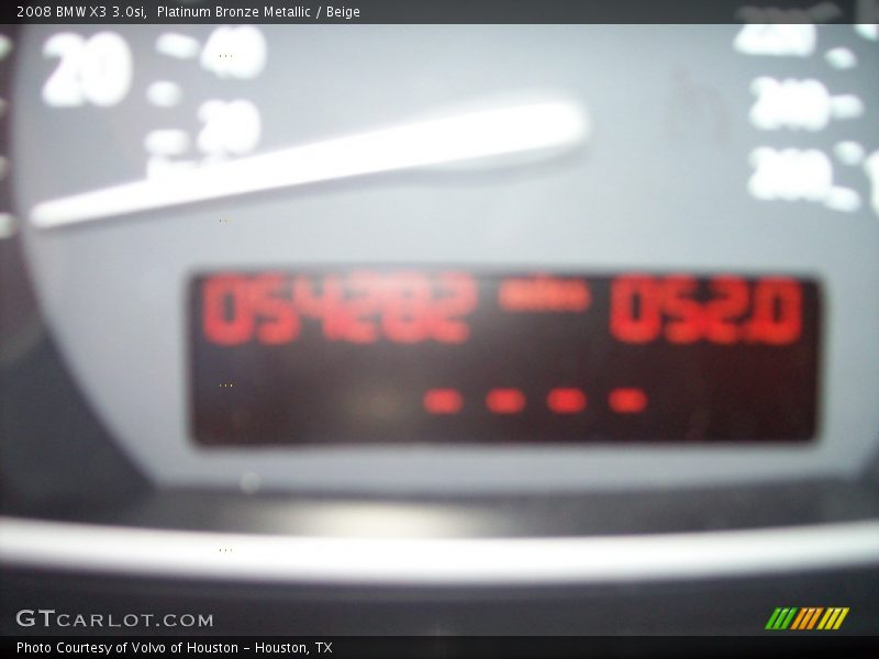 Platinum Bronze Metallic / Beige 2008 BMW X3 3.0si