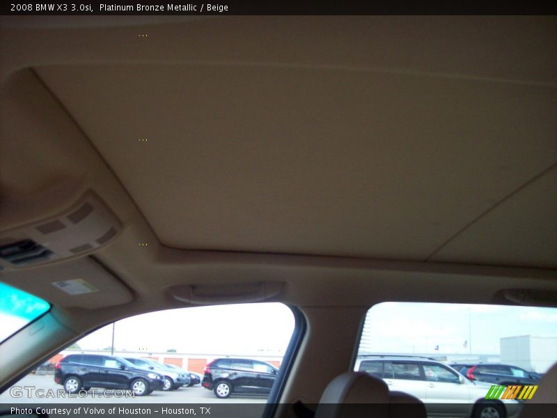 Platinum Bronze Metallic / Beige 2008 BMW X3 3.0si