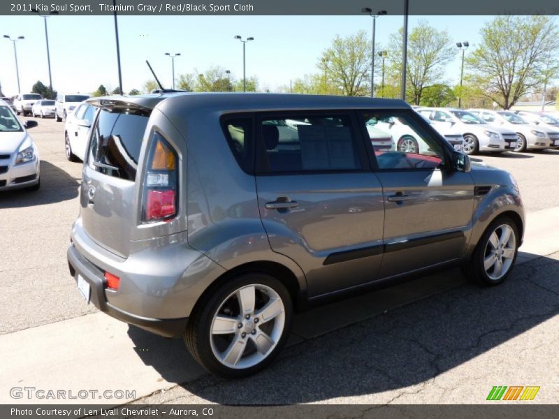 Titanium Gray / Red/Black Sport Cloth 2011 Kia Soul Sport