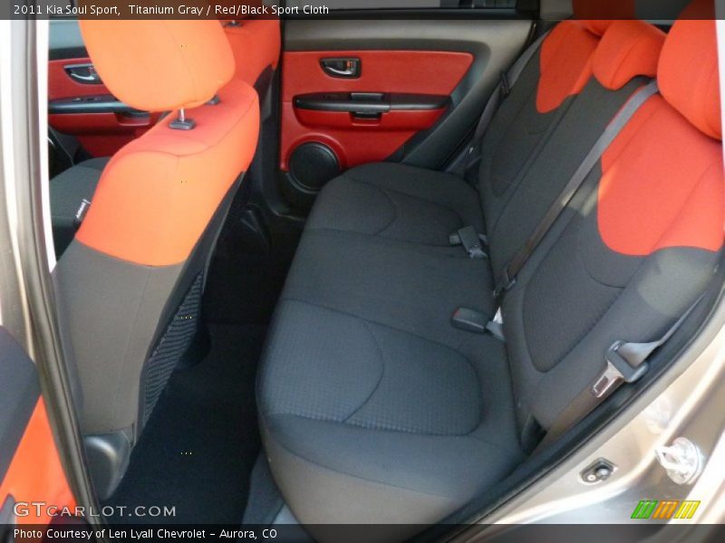 Titanium Gray / Red/Black Sport Cloth 2011 Kia Soul Sport