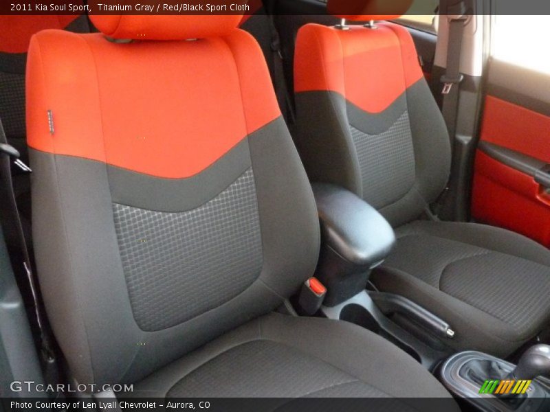 Titanium Gray / Red/Black Sport Cloth 2011 Kia Soul Sport