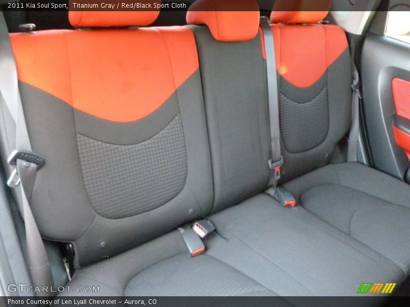 Titanium Gray / Red/Black Sport Cloth 2011 Kia Soul Sport