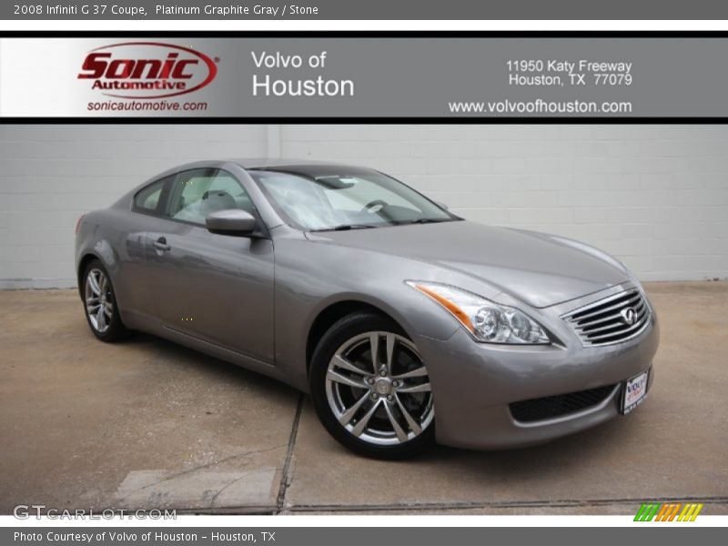 Platinum Graphite Gray / Stone 2008 Infiniti G 37 Coupe