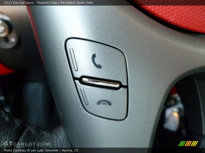 Titanium Gray / Red/Black Sport Cloth 2011 Kia Soul Sport