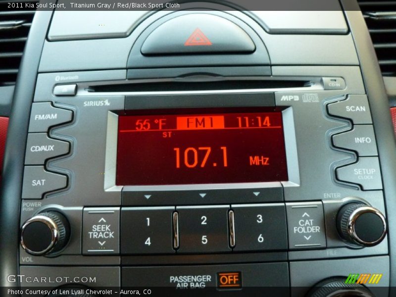 Titanium Gray / Red/Black Sport Cloth 2011 Kia Soul Sport