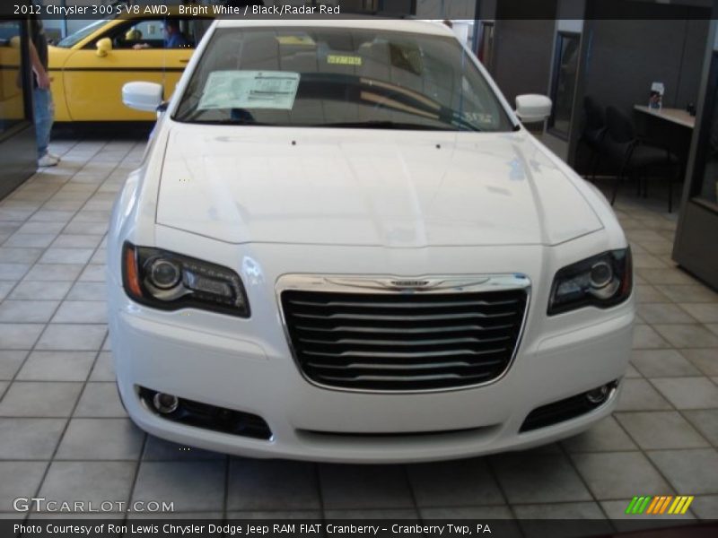 Bright White / Black/Radar Red 2012 Chrysler 300 S V8 AWD