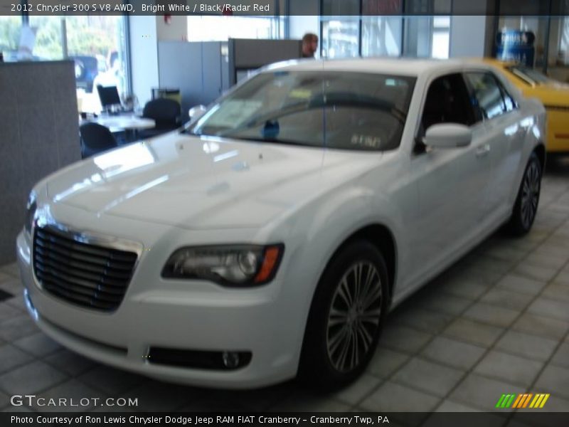 Bright White / Black/Radar Red 2012 Chrysler 300 S V8 AWD