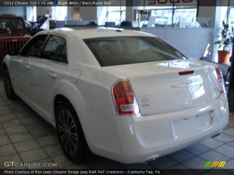 Bright White / Black/Radar Red 2012 Chrysler 300 S V8 AWD