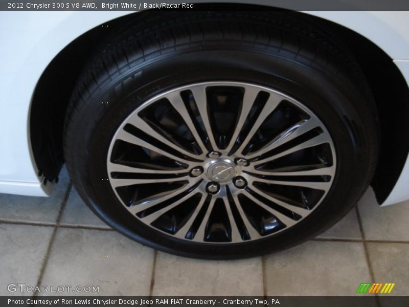 Bright White / Black/Radar Red 2012 Chrysler 300 S V8 AWD