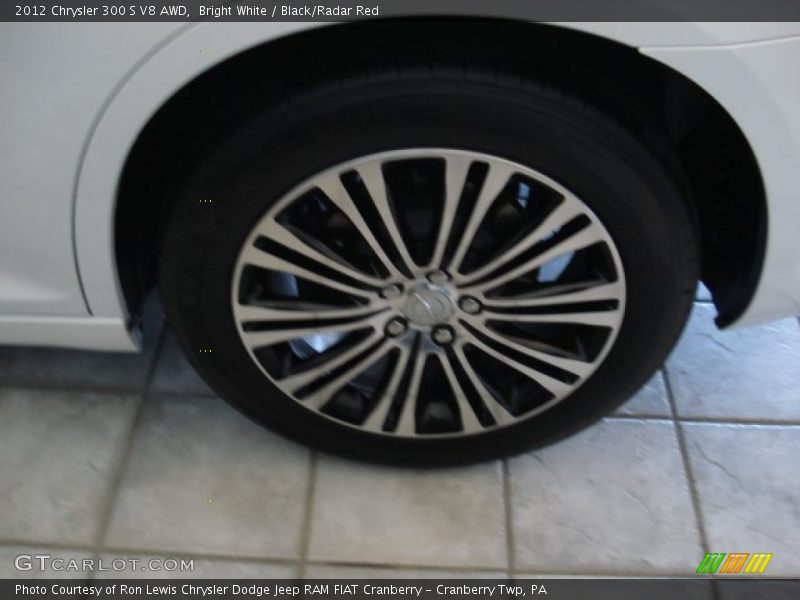 Bright White / Black/Radar Red 2012 Chrysler 300 S V8 AWD